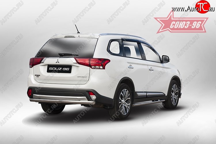 11 249 р. Защита заднего бампера Souz-96 (d60) Mitsubishi Outlander GF 2-ой рестайлинг (2015-2018)  с доставкой в г. Майкоп