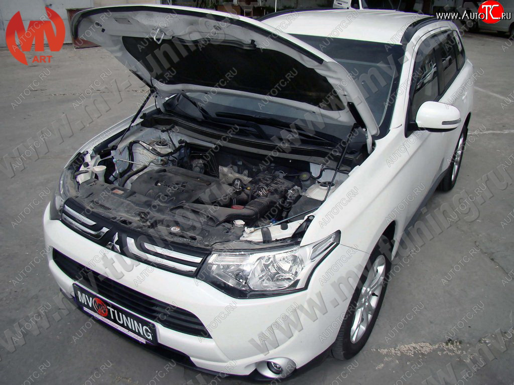 4 099 р. Упор капота MV-Tuning (двойной) Mitsubishi Outlander GF дорестайлинг (2012-2014)  с доставкой в г. Майкоп