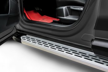 Порожки для ног Slitkoff Elite Mitsubishi Outlander  CW0W (2005-2012) дорестайлинг, рестайлинг (Silver)