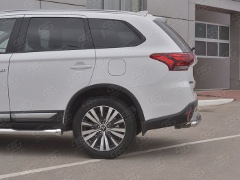 14 999 р. Защита заднего бампера (Ø63 мм, нержавейка) SLITKOFF Mitsubishi Outlander GF 3-ий рестайлинг (2018-2022)  с доставкой в г. Майкоп. Увеличить фотографию 3