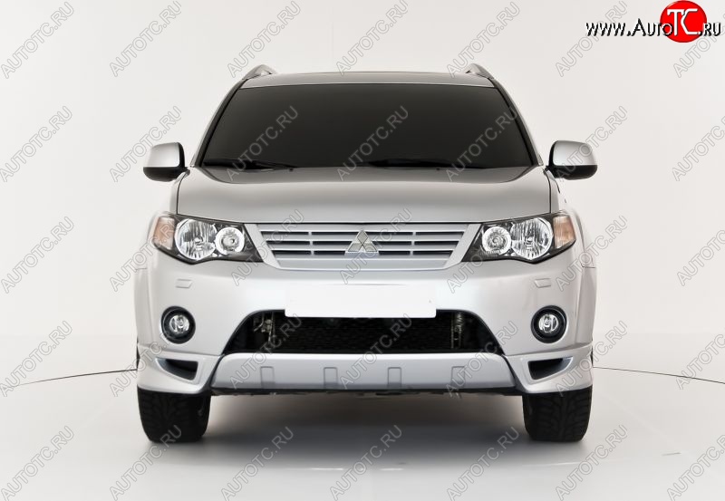 4 099 р. Клыки на передний бампер Centre Tuning  Mitsubishi Outlander  XL (2005-2009) (CW)  дорестайлинг (Неокрашенные)  с доставкой в г. Майкоп