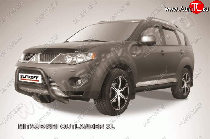 16 899 р. Кенгурятник d57 низкий Mitsubishi Outlander XL (CW)  дорестайлинг (2005-2009) (Цвет: серебристый)  с доставкой в г. Майкоп
