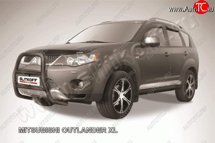 18 399 р. Кенгурятник d57 высокий Mitsubishi Outlander XL (CW)  дорестайлинг (2005-2009) (Цвет: серебристый)  с доставкой в г. Майкоп