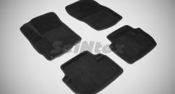 Износостойкие коврики в салон 3D MITSUBISHI OUTLANDER II черны (компл) Mitsubishi Outlander  XL (2005-2009) (CW)  дорестайлинг
