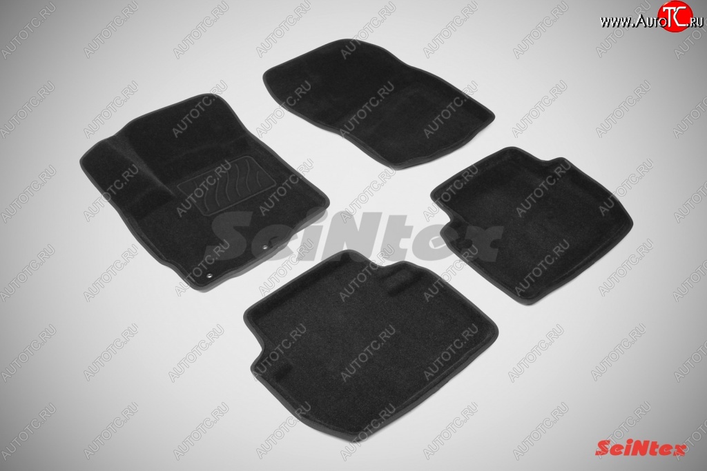 5 449 р. Износостойкие коврики в салон 3D MITSUBISHI OUTLANDER II черны (компл)  Mitsubishi Outlander  XL (2005-2009) (CW)  дорестайлинг  с доставкой в г. Майкоп