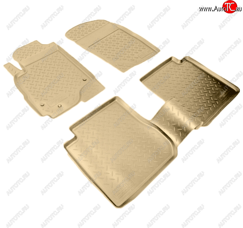 2 999 р. Коврики салона Norplast Unidec  Mitsubishi Outlander  CU (2003-2009) (Цвет: бежевый)  с доставкой в г. Майкоп