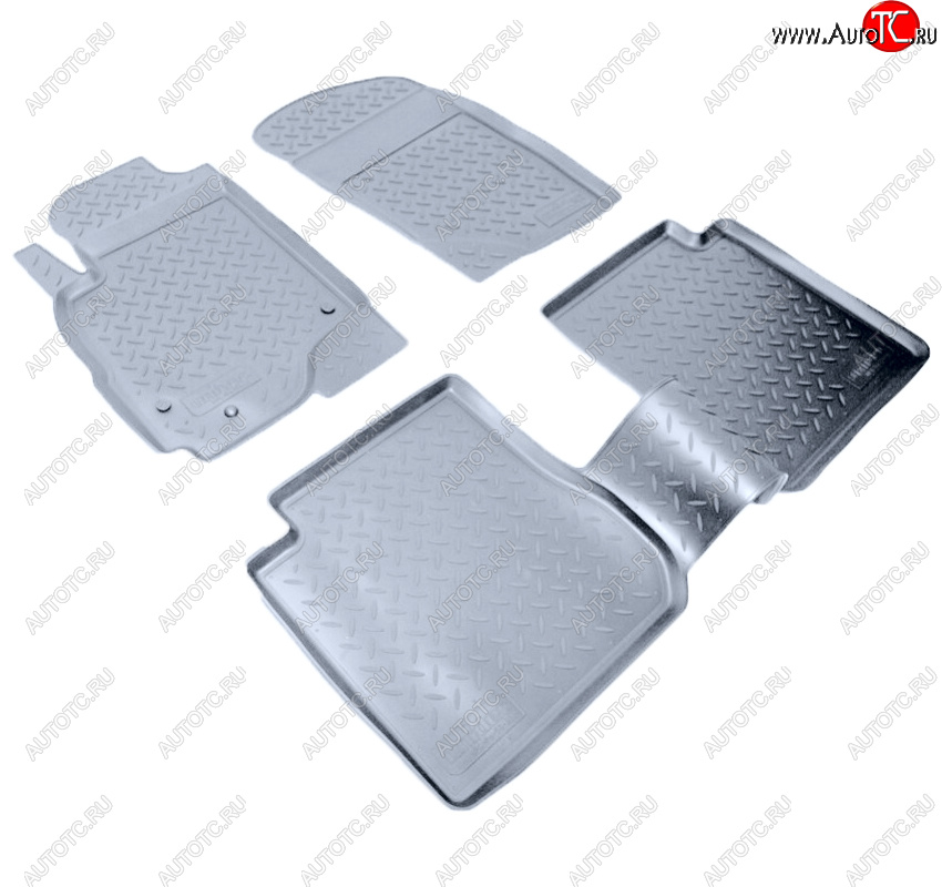2 999 р. Коврики салона Norplast Unidec  Mitsubishi Outlander  CU (2003-2009) (Цвет: серый)  с доставкой в г. Майкоп