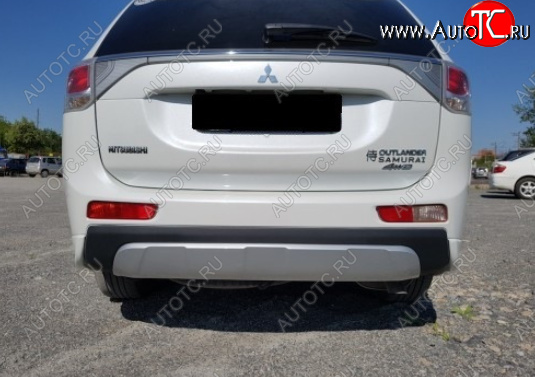 3 499 р. Диффузор заднего бампера BROOMER Design  Mitsubishi Outlander  GF (2012-2014) дорестайлинг (Неокрашенный)  с доставкой в г. Майкоп