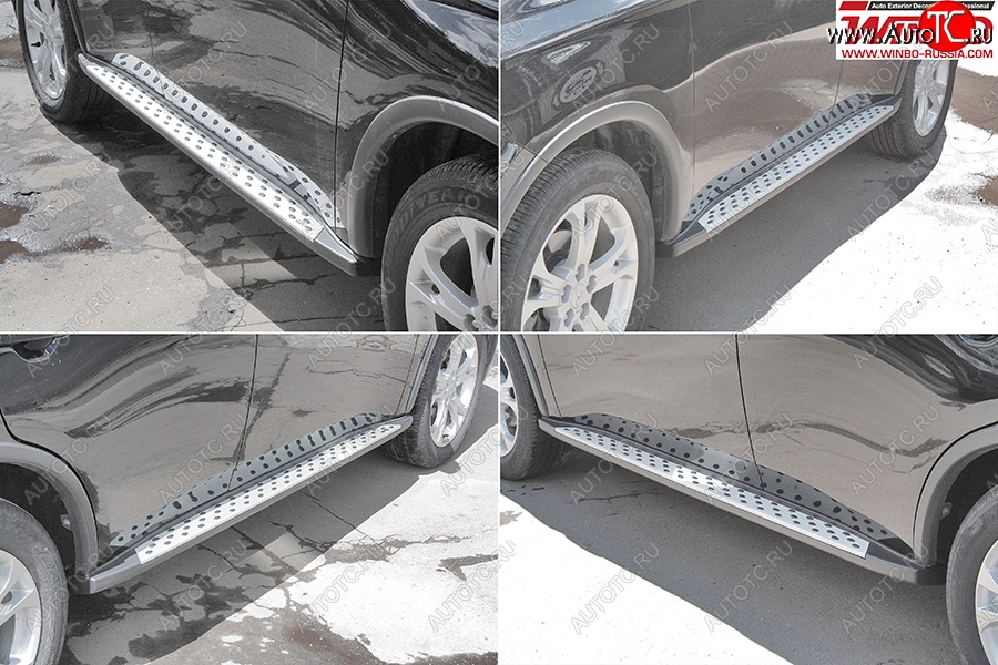 15 399 р. Подножки боковые WINBO OE Style  Mitsubishi Outlander  GF (2012-2018) дорестайлинг, 2-ой рестайлинг (Песчаное покрытие (зернистая поверхность))  с доставкой в г. Майкоп