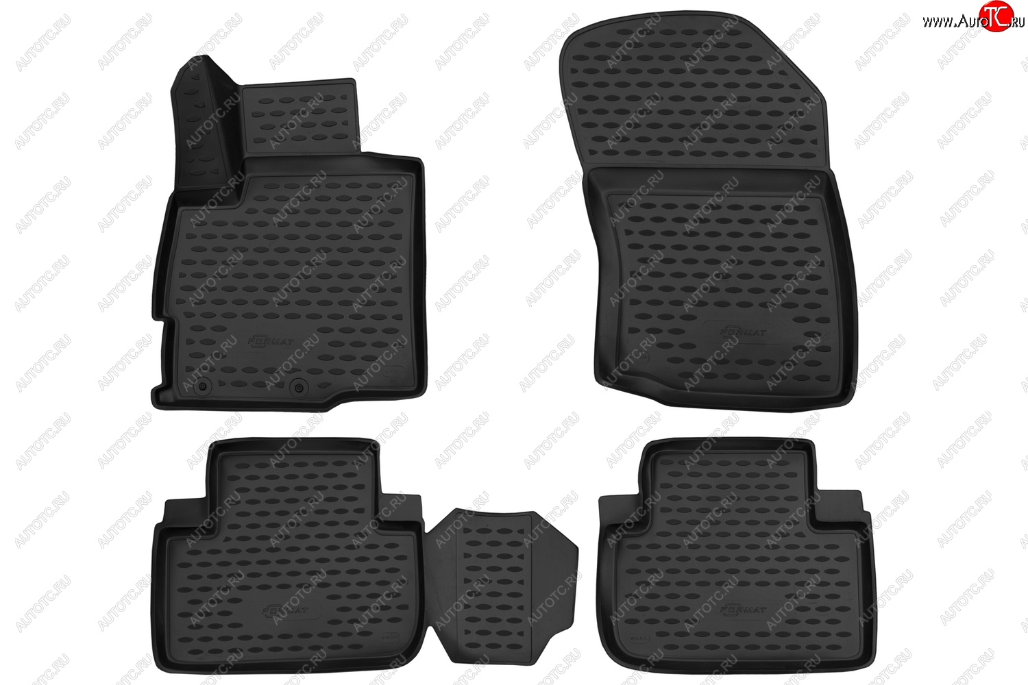 5 399 р. Комплект 3D ковриков в салон с повышенной износостойкостью (2WD) Format Mitsubishi Outlander GF дорестайлинг (2012-2014)  с доставкой в г. Майкоп