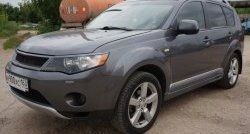 1 949 р. Реснички на фары (рестайлинг) Sport Mitsubishi Outlander XL (CW)  рестайлинг (2010-2013) (Неокрашенные)  с доставкой в г. Майкоп. Увеличить фотографию 3