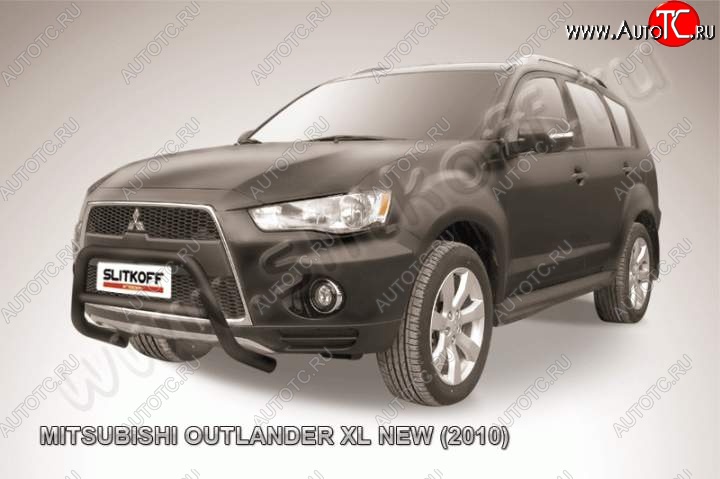 16 899 р. Кенгурятник d57 низкий Mitsubishi Outlander XL (CW)  рестайлинг (2010-2013) (Цвет: серебристый)  с доставкой в г. Майкоп