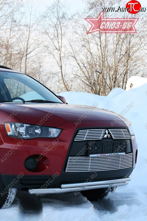 15 659 р. Защита переднего бампера двойная Souz-96 (d460/42) Mitsubishi Outlander XL (CW)  рестайлинг (2010-2013)  с доставкой в г. Майкоп