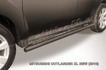 Защита порогов Slitkoff Mitsubishi Outlander  XL (2010-2013) (CW)  рестайлинг