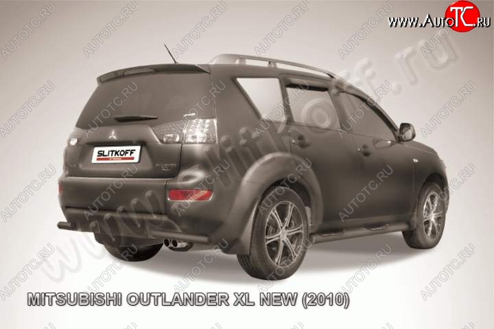 5 749 р. Уголки d57 Mitsubishi Outlander XL (CW)  рестайлинг (2010-2013) (Цвет: серебристый)  с доставкой в г. Майкоп