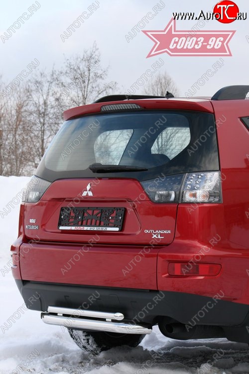 11 879 р. Двойная защита заднего бампера Souz-96 (d60/42) Mitsubishi Outlander XL (CW)  рестайлинг (2010-2013)  с доставкой в г. Майкоп