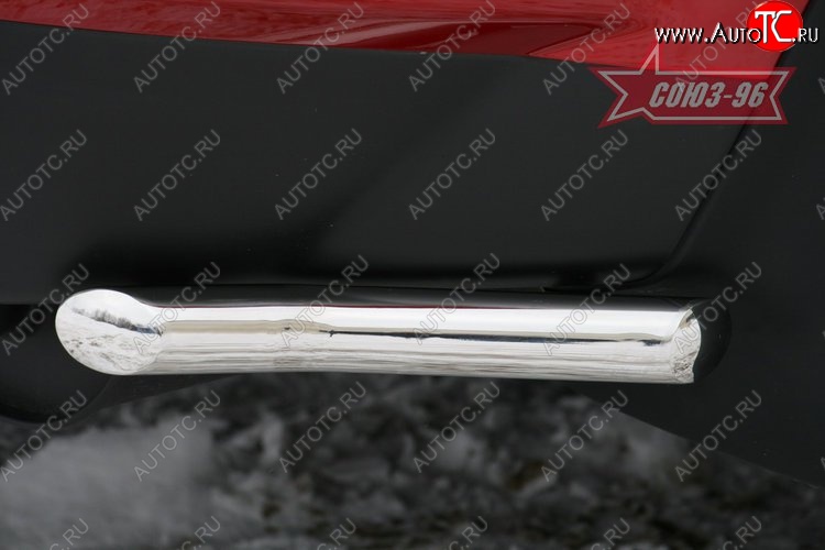 6 479 р. Защита заднего бампера из боковых уголков Souz-96 (d76) Mitsubishi Outlander XL (CW)  рестайлинг (2010-2013)  с доставкой в г. Майкоп