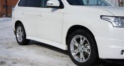 6 199 р. Пороги накладки Broomer Design  Mitsubishi Outlander  GF (2012-2014) дорестайлинг (Неокрашенные)  с доставкой в г. Майкоп. Увеличить фотографию 3