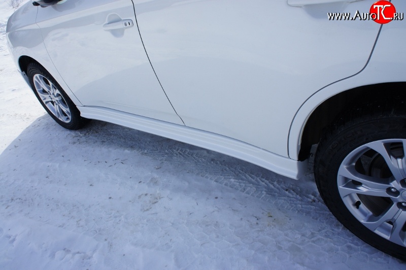 6 199 р. Пороги накладки Broomer Design  Mitsubishi Outlander  GF (2012-2014) дорестайлинг (Неокрашенные)  с доставкой в г. Майкоп