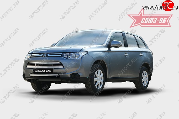 9 899 р. Декоративные элементы воздухозаборника Souz-96 (d16) Mitsubishi Outlander GF дорестайлинг (2012-2014)  с доставкой в г. Майкоп