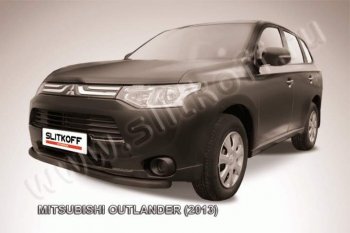 Защита переднего бампер Slitkoff (57 мм, длинная) Mitsubishi Outlander  GF (2012-2014) дорестайлинг