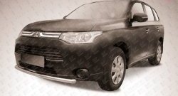 Защита переднего бампера из короткой трубы диаметром 57 мм Slitkoff Mitsubishi Outlander  GF (2012-2014) дорестайлинг