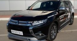14 549 р. Одинарная защита переднего бампера диаметром 63 мм SLITKOFF Mitsubishi Outlander GF 2-ой рестайлинг (2015-2018)  с доставкой в г. Майкоп. Увеличить фотографию 3