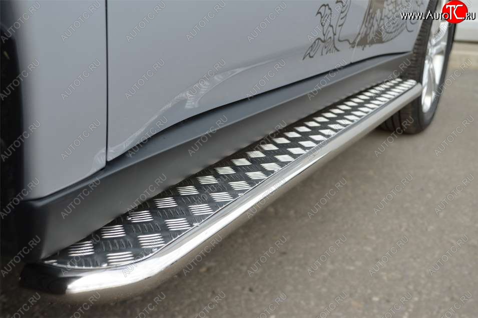 22 999 р. Широкая защита порогов с трубой диаметром 42 мм SLITKOFF v2  Mitsubishi Outlander  GF (2012-2014) дорестайлинг  с доставкой в г. Майкоп