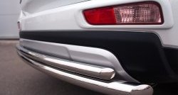 16 899 р. Защита заднего бампера (Ø63 и 42 мм, нержавейка) SLITKOFF  Mitsubishi Outlander  GF (2014-2016) 1-ый рестайлинг  с доставкой в г. Майкоп. Увеличить фотографию 4