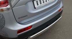 15 999 р. Защита заднего бампера (Ø63 и 42 мм, нержавейка) SLITKOFF  Mitsubishi Outlander  GF (2012-2014) дорестайлинг  с доставкой в г. Майкоп. Увеличить фотографию 2
