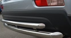 15 999 р. Защита заднего бампера (Ø63 и 42 мм, нержавейка) SLITKOFF  Mitsubishi Outlander  GF (2012-2014) дорестайлинг  с доставкой в г. Майкоп. Увеличить фотографию 3