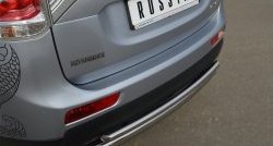 14 449 р. Защита заднего бампера (Ø76 и 42 мм, нержавейка) SLITKOFF  Mitsubishi Outlander  GF (2012-2014) дорестайлинг  с доставкой в г. Майкоп. Увеличить фотографию 2