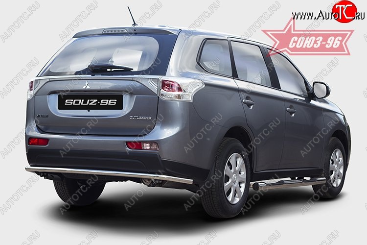 10 799 р. Защита заднего бампера Souz-96 Premium (d42) Mitsubishi Outlander GF дорестайлинг (2012-2014)  с доставкой в г. Майкоп