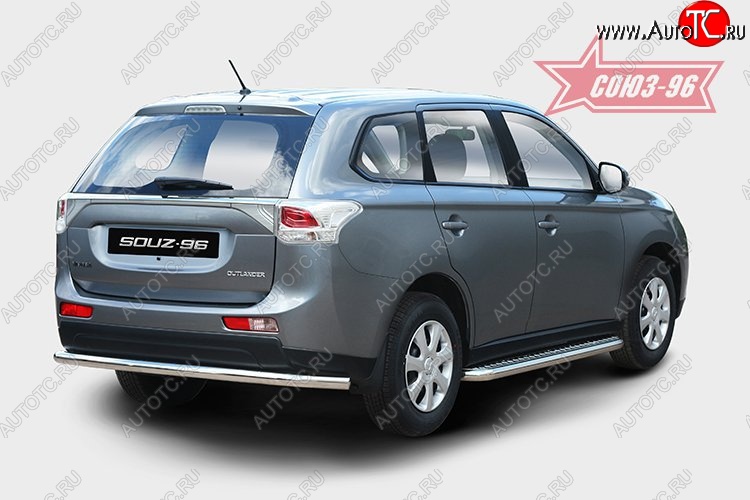 12 149 р. Защита заднего бампера Souz-96 Premium (d60) Mitsubishi Outlander GF дорестайлинг (2012-2014)  с доставкой в г. Майкоп