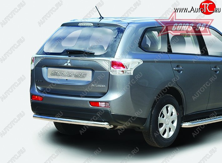 10 619 р. Одинарная защита заднего бампера d60 Souz-96 Mitsubishi Outlander GF дорестайлинг (2012-2014)  с доставкой в г. Майкоп
