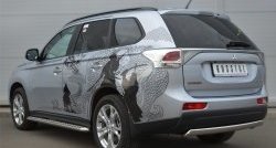 11 599 р. Защита заднего бампера (Ø75x42 мм, нержавейка) Russtal Mitsubishi Outlander GF дорестайлинг (2012-2014)  с доставкой в г. Майкоп. Увеличить фотографию 4