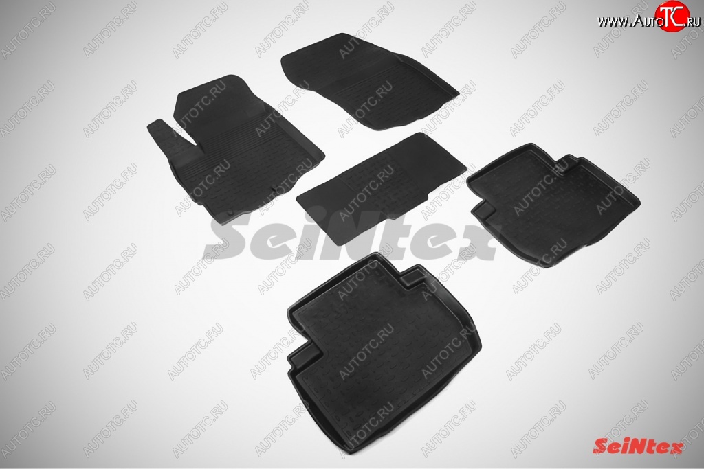 3 099 р. Износостойкие коврики в салон с высоким бортом SeiNtex Premium 4 шт. (резина)  Mitsubishi Outlander  GF (2012-2014) дорестайлинг  с доставкой в г. Майкоп