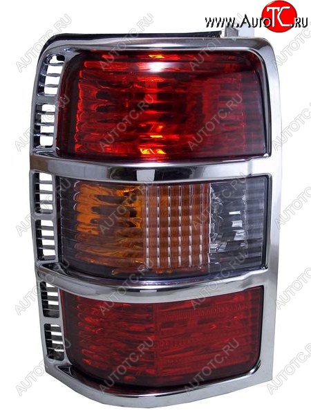 3 989 р. Левый фонарь (хром/хрусталь) SAT Mitsubishi Pajero 2 V30/V40 5 дв. дорестайлинг (1991-1997)  с доставкой в г. Майкоп