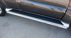 Защита порогов из круглой трубы диаметром 42 мм SLITKOFF Mitsubishi Pajero  4 V90 (2014-2020) 2-ой рестайлинг