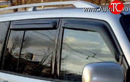 999 р. Комплект дефлекторов окон (ветровиков) 4 шт. (5 дверей) Russtal Mitsubishi Pajero 4 V90 дорестайлинг (2006-2011)  с доставкой в г. Майкоп