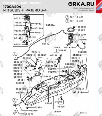 29 499 р. Бак топливный BAKPLAST (88 л., пластиковый / 3.4 дизель) Mitsubishi Pajero 3 V70 дорестайлинг (1999-2003)  с доставкой в г. Майкоп. Увеличить фотографию 2