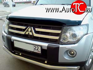 3 689 р. Дефлектор капота NovLine Mitsubishi Pajero 4 V80 дорестайлинг (2006-2011)  с доставкой в г. Майкоп