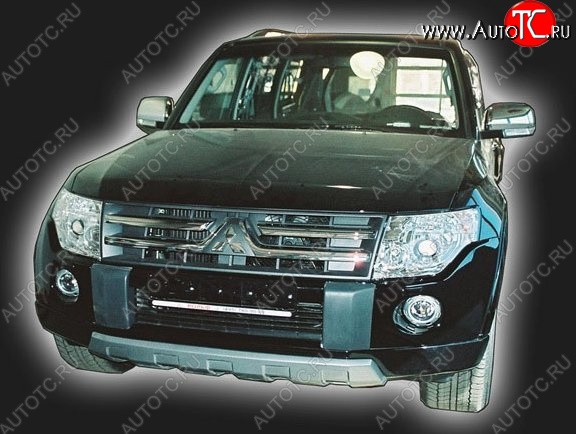 11 549 р. Накладка на передний бампер (Wagon) CT Mitsubishi Pajero 4 V80 дорестайлинг (2006-2011) (Неокрашенная)  с доставкой в г. Майкоп