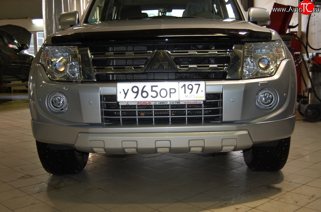 14 399 р. Накладка на передний бампер Sport v2 Mitsubishi Pajero 4 V80 3 дв. 1-ый рестайлинг (2011-2014) (Неокрашенная)  с доставкой в г. Майкоп