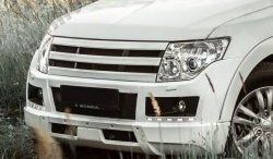 8 199 р. Решётка радиатора BROOMER Design Mitsubishi Pajero 4 V80 дорестайлинг (2006-2011) (Неокрашенная)  с доставкой в г. Майкоп. Увеличить фотографию 3