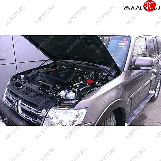 2 349 р. Упоры капота Russtal Mitsubishi Pajero 4 V80 дорестайлинг (2006-2011)  с доставкой в г. Майкоп