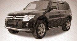 Одинарная защита переднего бампера из трубы диаметром 76 мм Slitkoff Mitsubishi Pajero 4 V80 3 дв. 1-ый рестайлинг (2011-2014)