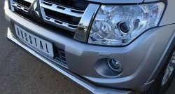 17 599 р. Одинарная защита переднего бампера диаметром 76 мм SLITKOFF Mitsubishi Pajero 4 V80 3 дв. 1-ый рестайлинг (2011-2014)  с доставкой в г. Майкоп. Увеличить фотографию 2