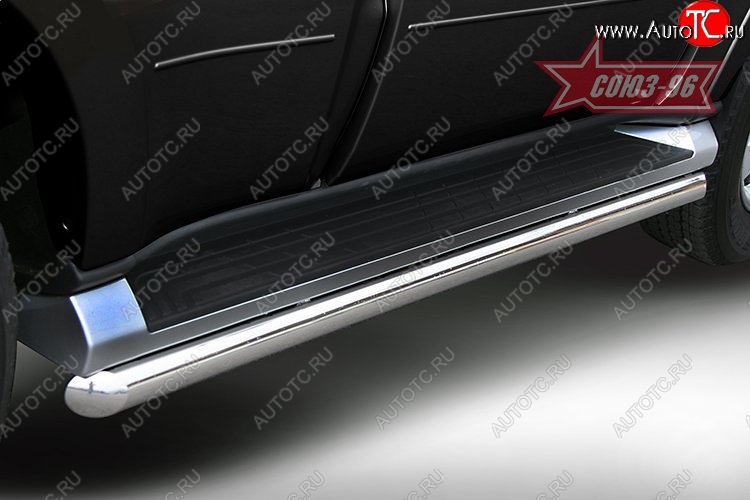 12 149 р. Защита штатных порогов 5-тидверный Souz-96 (d60) Mitsubishi Pajero 4 V90 дорестайлинг (2006-2011)  с доставкой в г. Майкоп