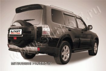 Защита задняя Slitkoff Mitsubishi Pajero  4 V90 (2006-2020) дорестайлинг, 1-ый рестайлинг, 2-ой рестайлинг